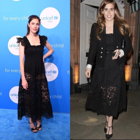 Hill House Dress Lace Ellie Nap Sheer Collector’s Edition Midi Black XS EUC - Picture 8 of 8